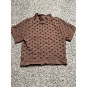 Women’s Size Small/Medium Love J Brown Patterned Crop Top